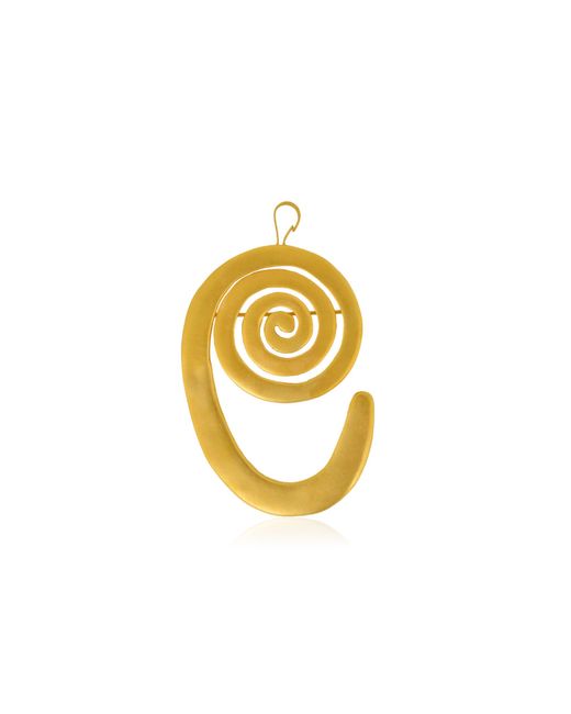 CANO Metallic Crescente Pendant 24K-Plated Brooch