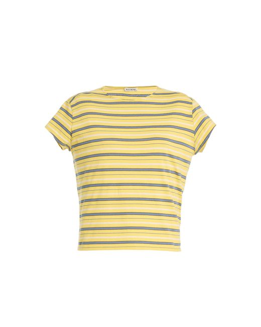 Kallmeyer Yellow Willa Striped Cotton Baby Tee