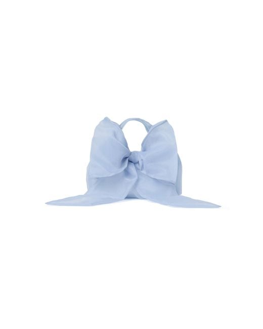 Loeffler Randall Blue Bow-Detailed Sheer Clutch