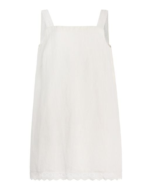 Posse White Grace Ramie Mini Dress