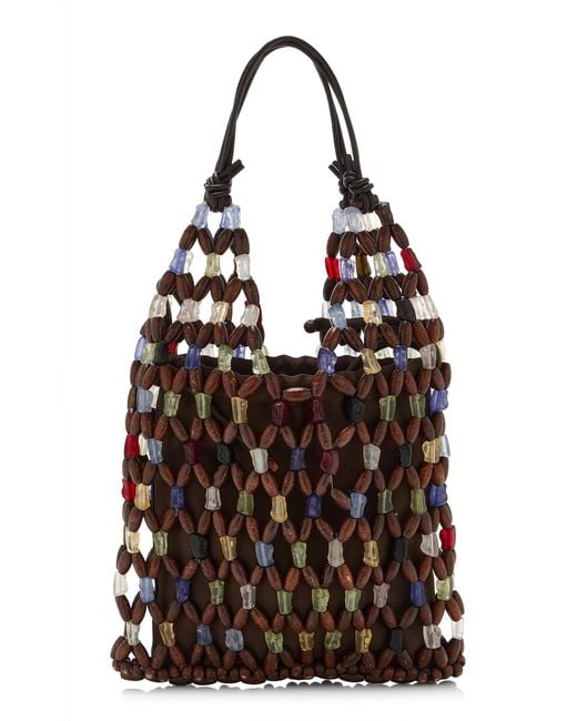 Staud Black Kelly Beaded Bag