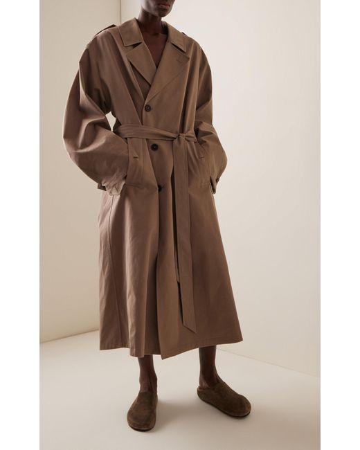 The Row Brown Montrose Cotton-cashmere Trench Coat