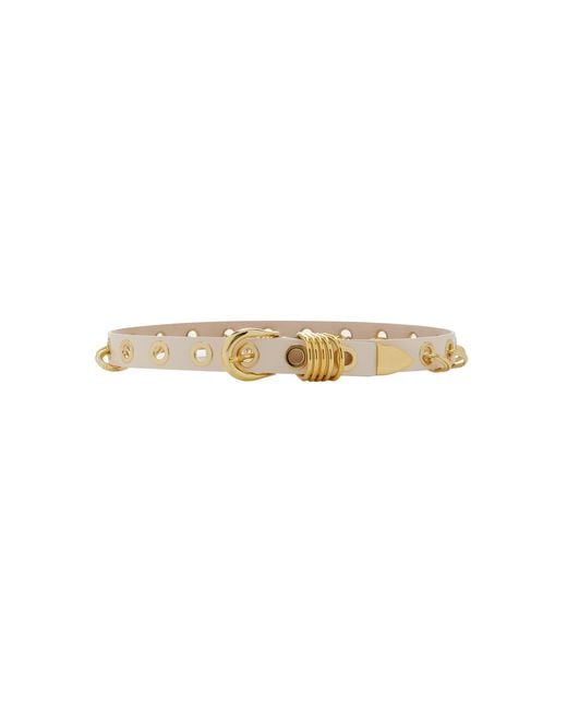 DEHANCHE White Revenge Leather Belt