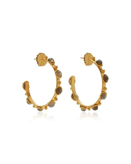 Sylvia Toledano Metallic 22k Gold-plated Labradorite Petite Candy Hoop Earrings