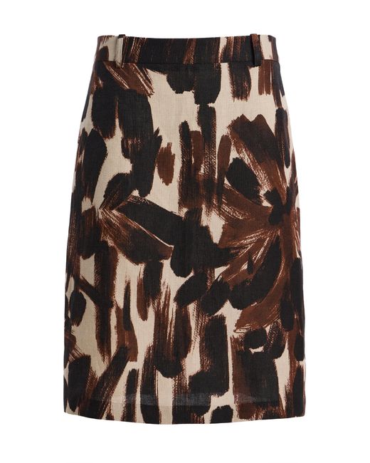 Michael Kors Black A-Line Cotton Knee-Length Skirt