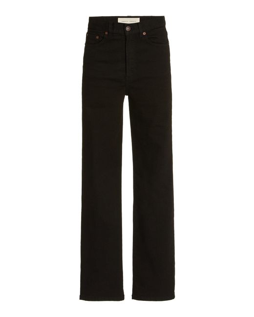 Jeanerica Black Eiffel Stretch High-rise Straight-leg Jeans