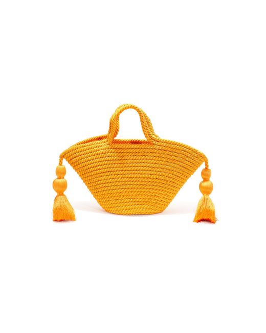 Carolina Herrera Orange Lupe Mini Rope Tote