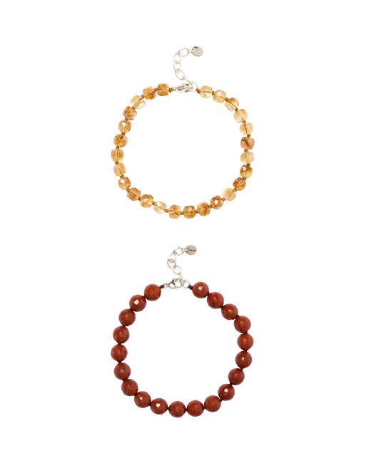 Chan Luu Red Exclusive Oona Jasper Anklet Set