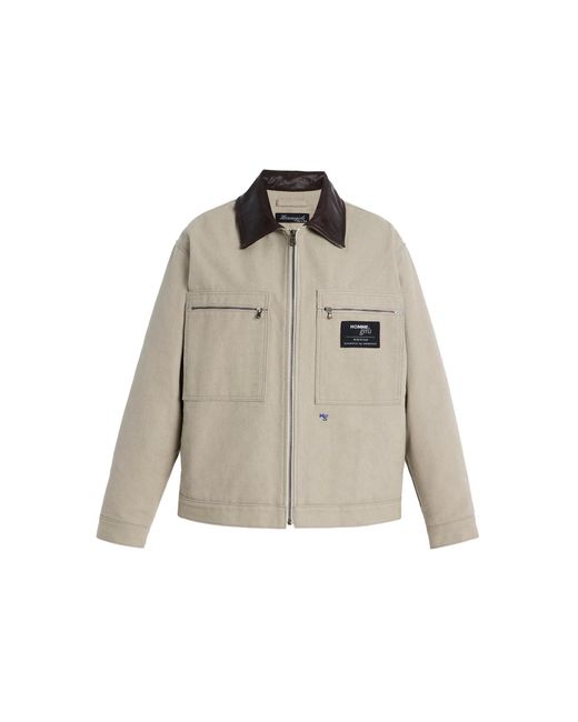 HOMMEGIRLS Natural Canvas Work Jacket