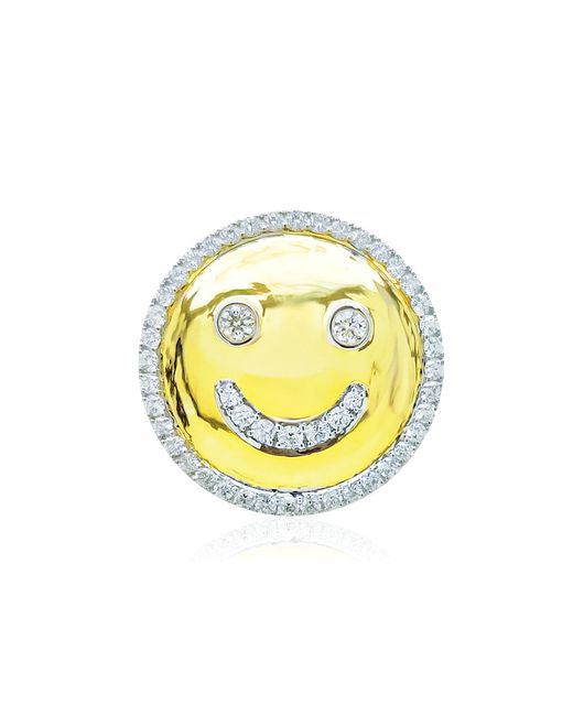 Ashna Mehta Metallic Smiley 18K Diamond Bag Charm