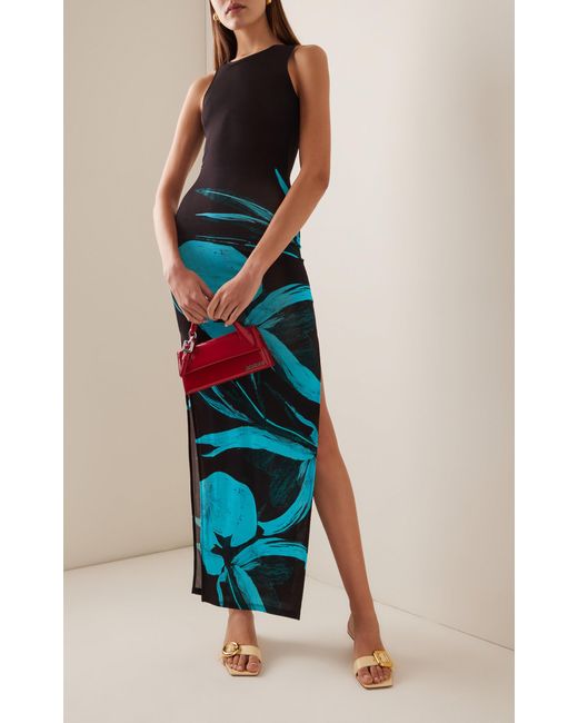 Louisa Ballou Blue Sea Breeze Jersey Maxi Dress