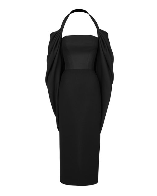 Maticevski Resonant Midi Cape Dress in Black | Lyst