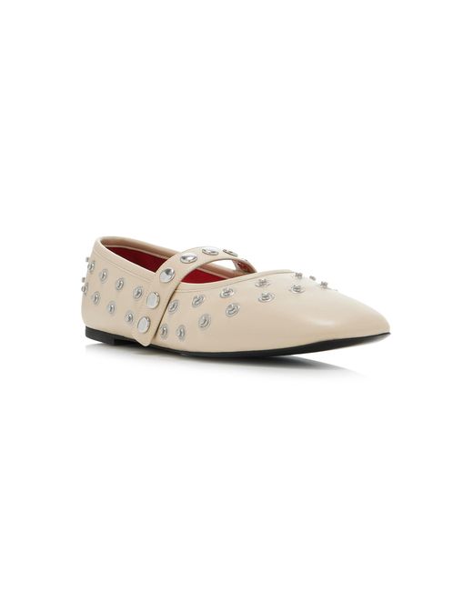 Stella McCartney Natural Ryder Studded Vegan Leather Ballet Flats