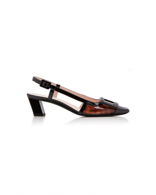 Roger Vivier Multicolor Belle Vivier Tortoiseshell Pvc Slingback Pumps