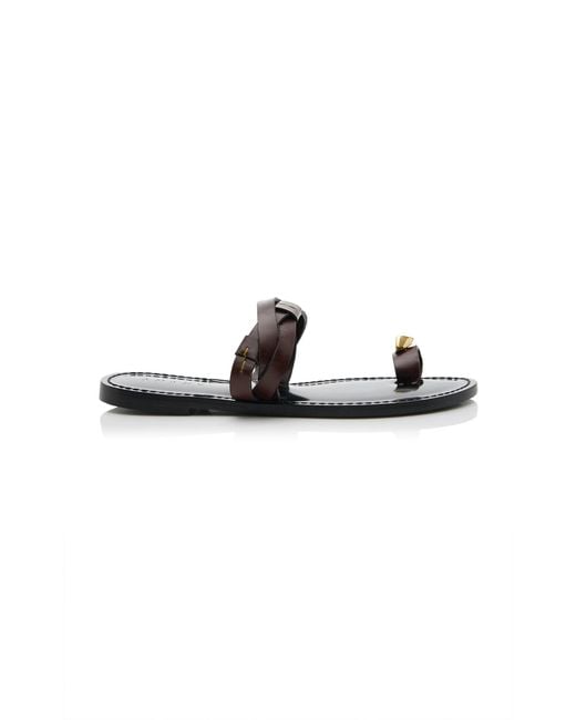 Amanu Black The Lagos Leather Sandals