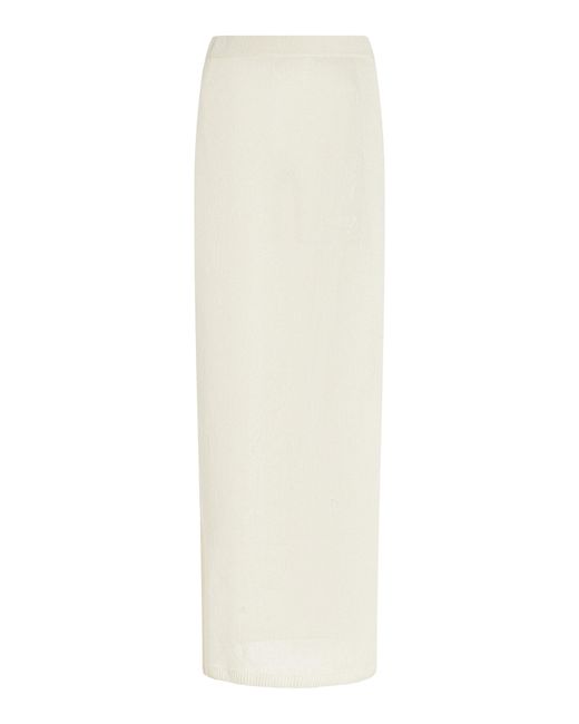 Solid & Striped White X Sofia Richie Grainge Exclusive The Freda Cotton Maxi Skirt