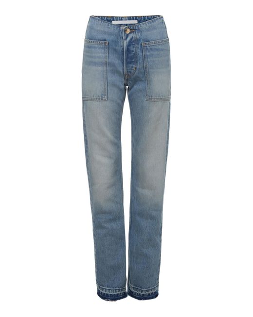 RÙADH Blue The Bebe Rigid Mid-Rise Wide-Leg Jeans