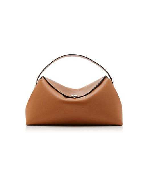 Totême  Brown T-lock Leather Top Handle Bag