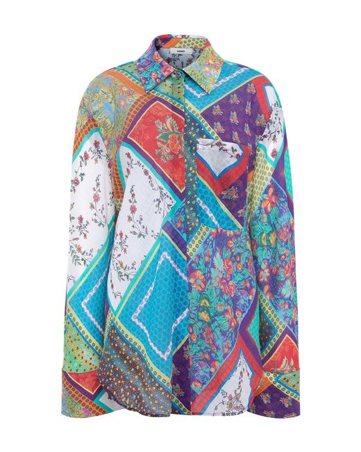 Siedres Blue Lou Patchwork-Print Shirt