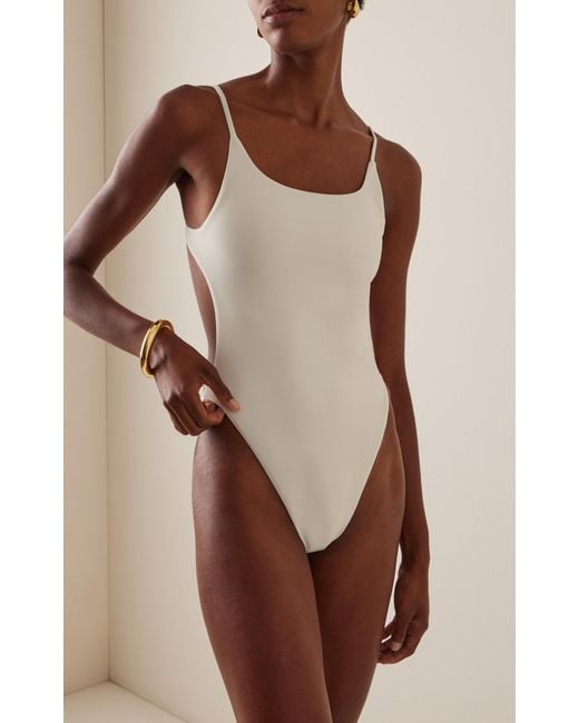 Mare Perpetua White D-Ring One-Piece Swimsuit