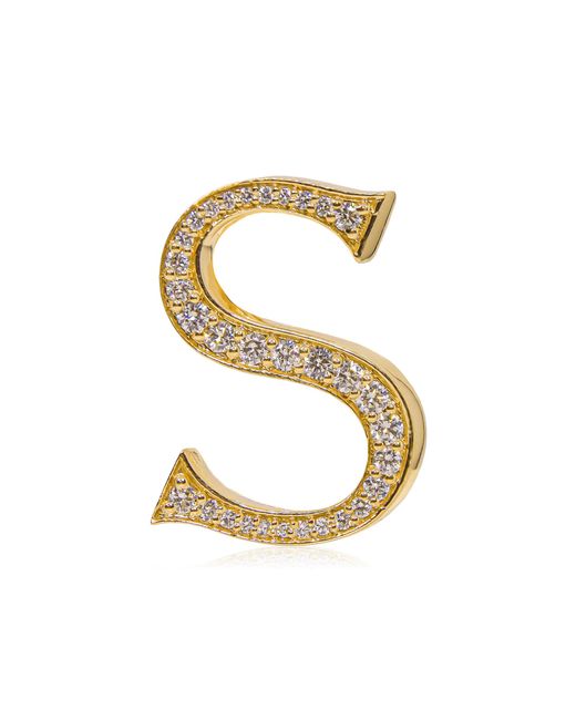 Ashna Mehta Metallic Alphabet 'S' 18K Diamond Bag Charm