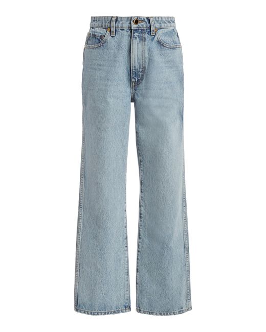 Khaite Denim Abigail Rigid High-rise Cropped Jeans in Light Wash (Blue ...