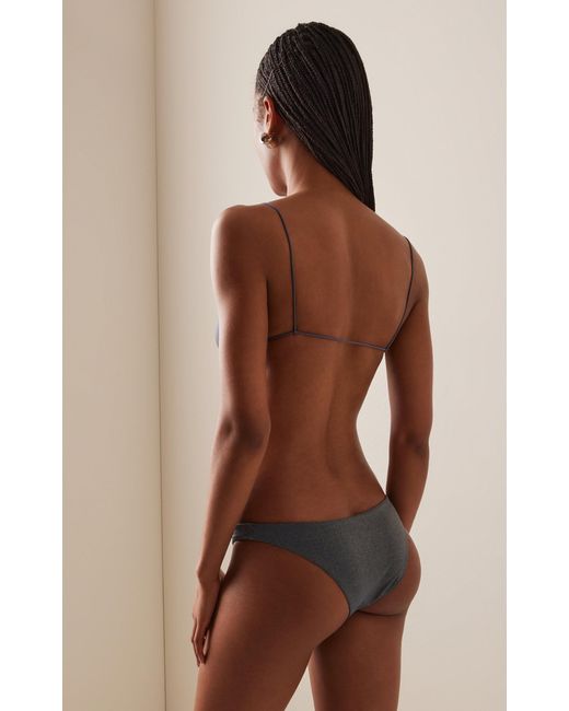 Ziah Blue Triangle Bikini Top
