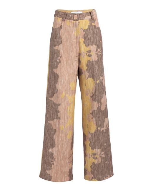 Silvia Tcherassi Natural Emine Straight Leg Pants