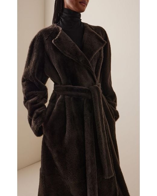 The Row Black Madelina Shearling Coat