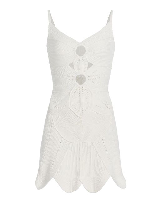 Cult Gaia Natural Marlow Knit Cotton Dress