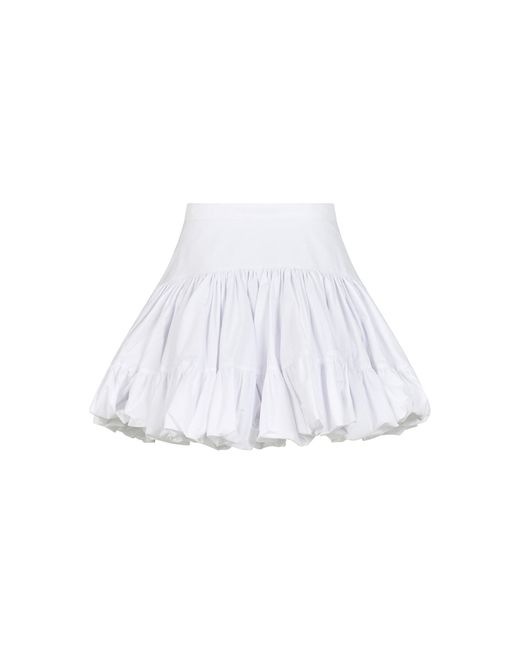 Alaïa White Cotton Bubble Mini Skirt