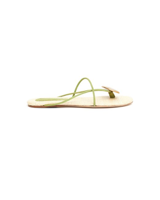Christopher Esber Green Doma Stoned Leather Sandals