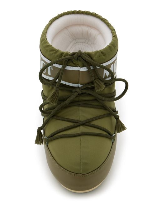 Moon Boot Green Icon Low Nylon Boots