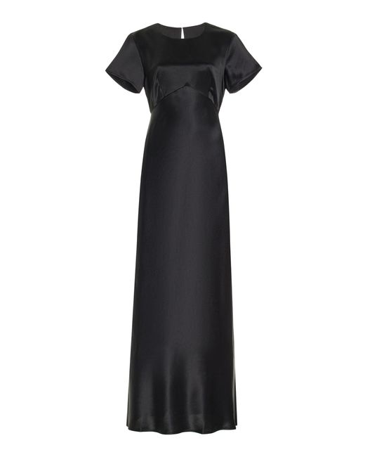 Third Form Black Satin Maxi Dress