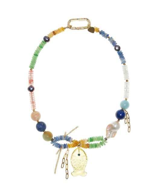 Joie Metallic Ocean Glow-Stone Necklace