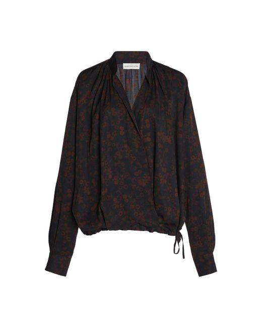 Dries Van Noten Black Cenver Wrap Shirt