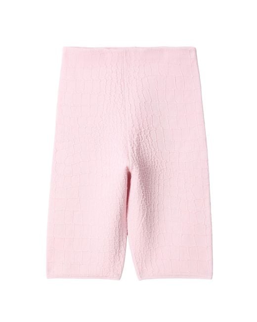 Jacquemus Pink The Scala Knee-Length Stretch-Knit Shorts