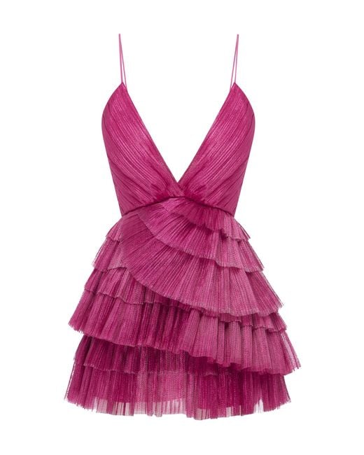 Alice McCALL Pink Don't Be Shy Pleated Shell Dress