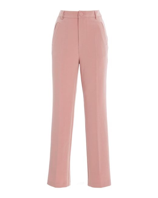 Huishan Zhang Pink Wells Straight-Leg Trousers