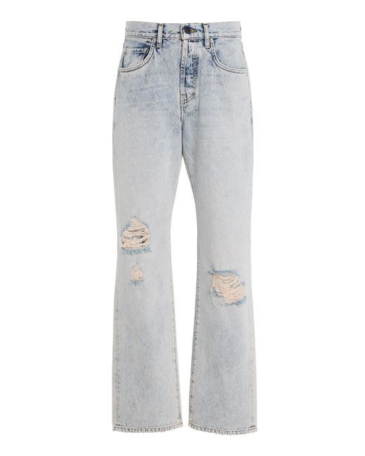 Kallmeyer Blue Gabby High-Rise Distressed Tapered Jeans