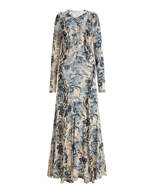 Ulla Johnson White Celina Printed Midi Dress