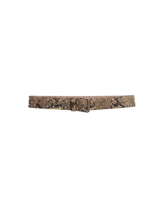 Dries Van Noten Natural Python-effect Leather Studded Belt