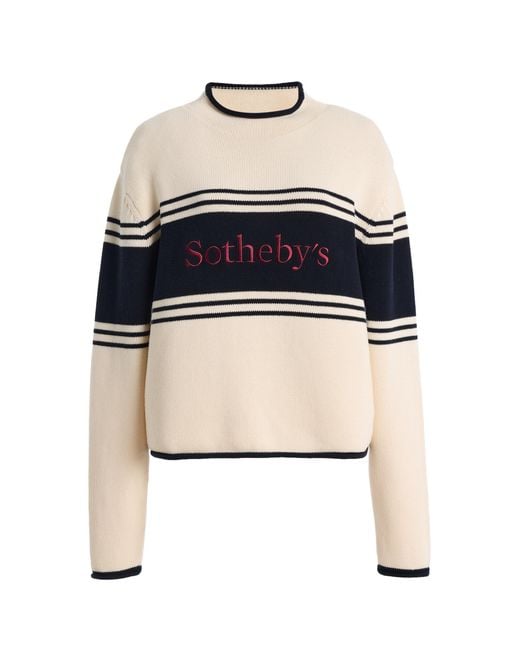 FRAME Black X Sotheby's Rolled Cotton Sweater
