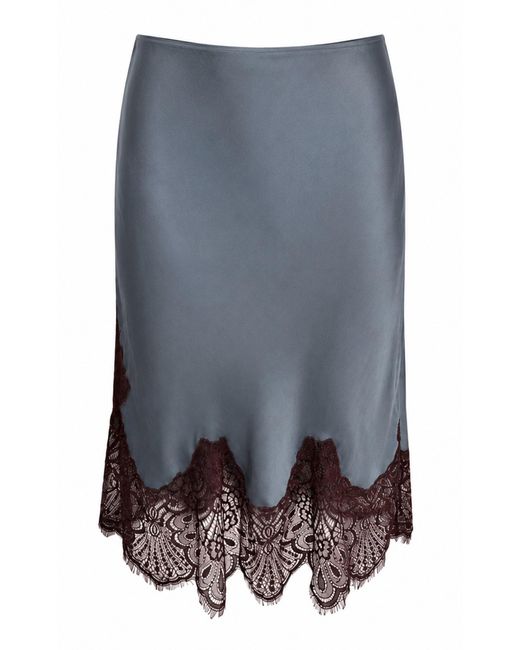 Sleeping with Jacques Gray Nadia Silk Lace Midi Skirt