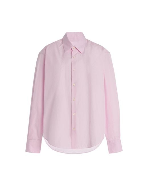 Comme Si Pink La Classica Cotton Poplin Shirt