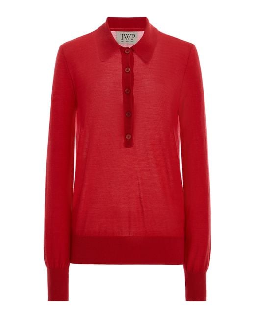 Twp Red Uma Cashmere Henley