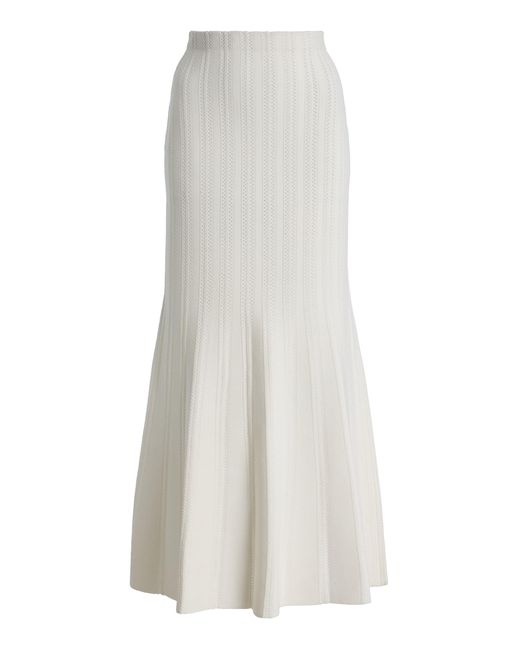 Adam Lippes White Lyra Jacquard Skirt