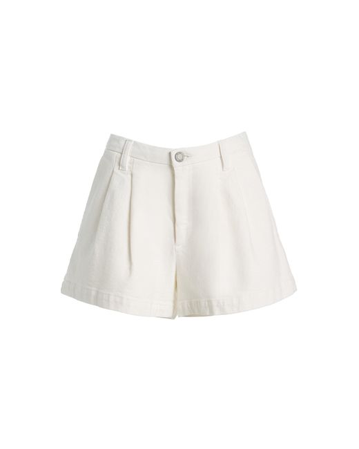 DL1961 White Isabel Pleated Denim Shorts