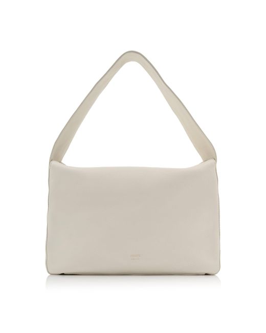 Khaite White Elena Leather Shoulder Bag