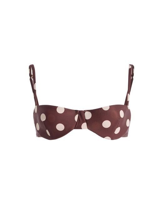 Juillet Purple Ingrid Polka Dot Bikini Top